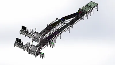 Sistema automático de envasado de snacks apilados